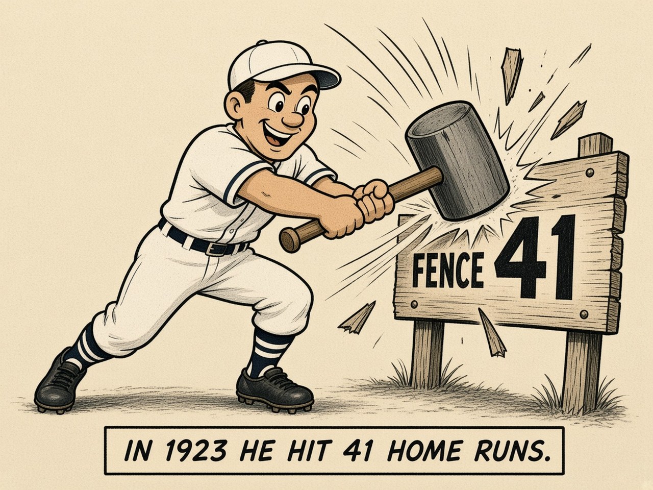 Babe Ruth 1923 — 41 HOME RUNS