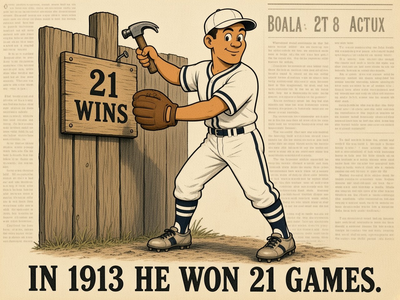 Chief Bender 1913 — 21 WINS