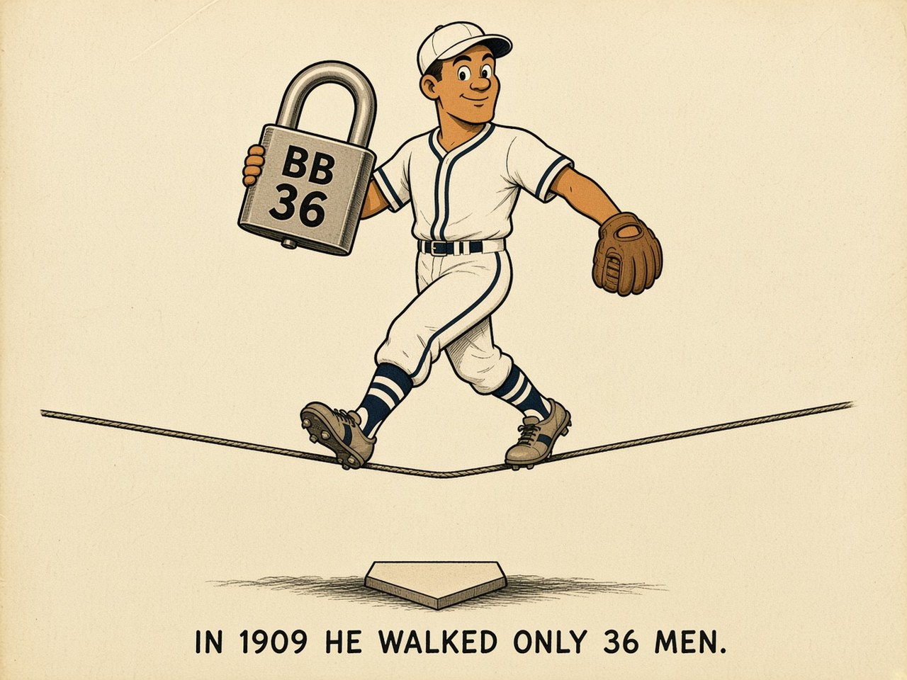 Christy Mathewson 1909 — 36 WALKS
