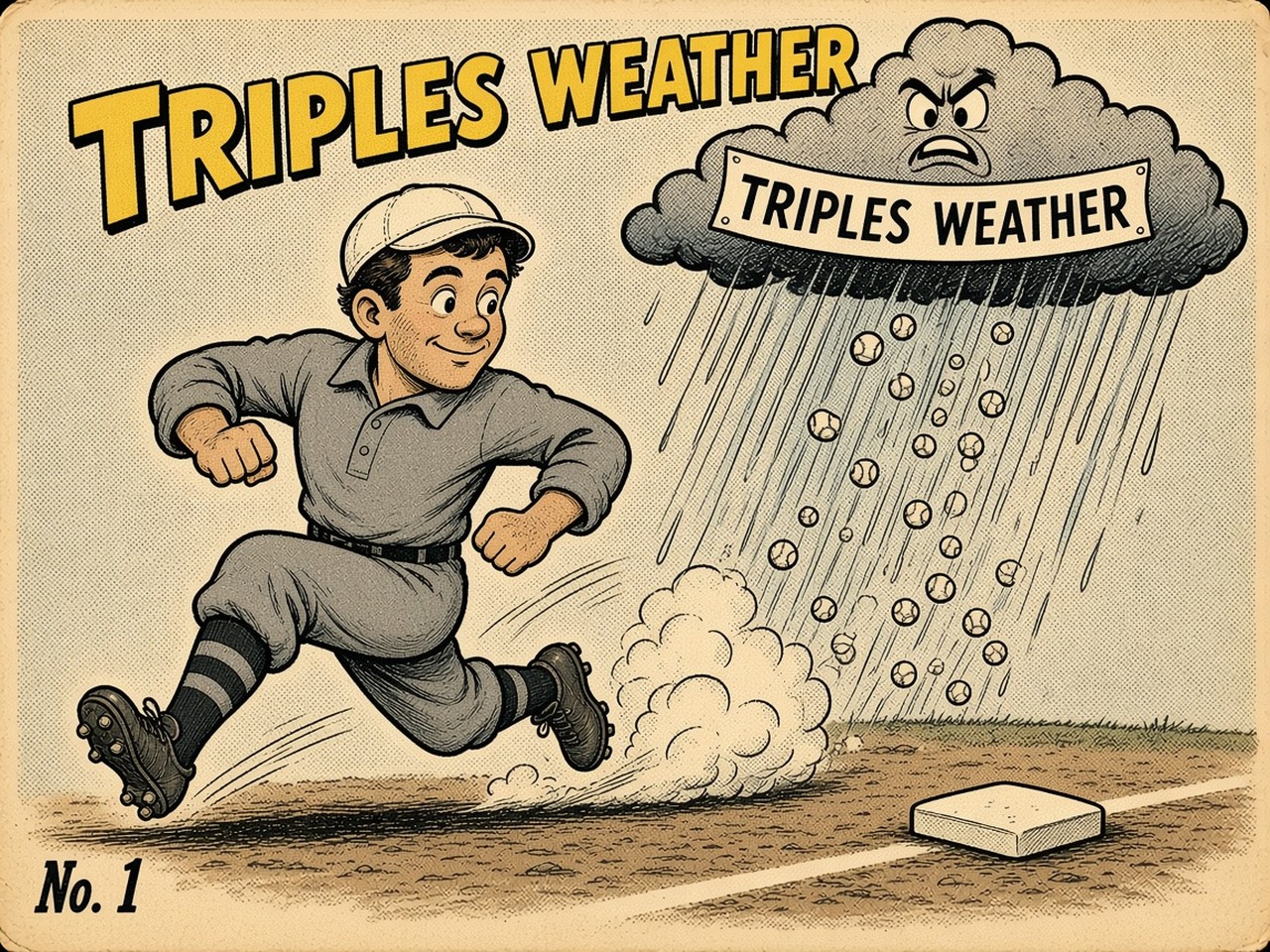 Edd Roush 1924 — TRIPLES WEATHER