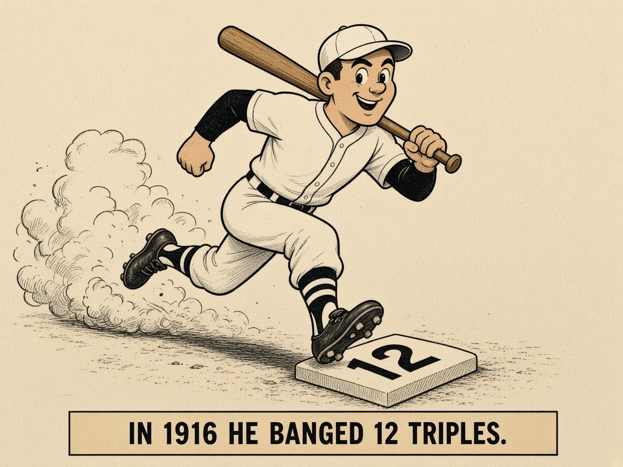 Happy Felsch 1916 — 12 TRIPLES