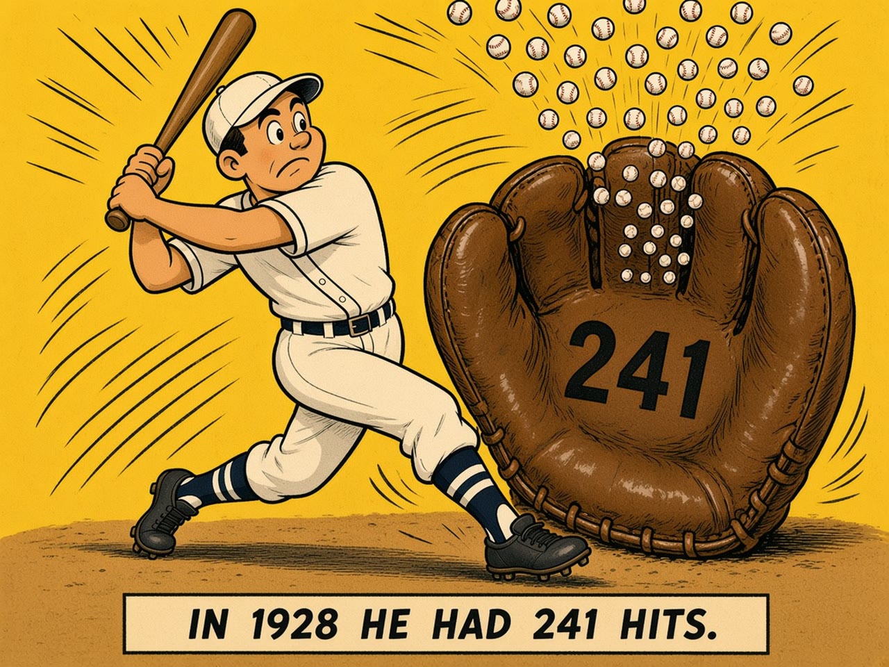 Heinie Manush 1928 — 241 HITS