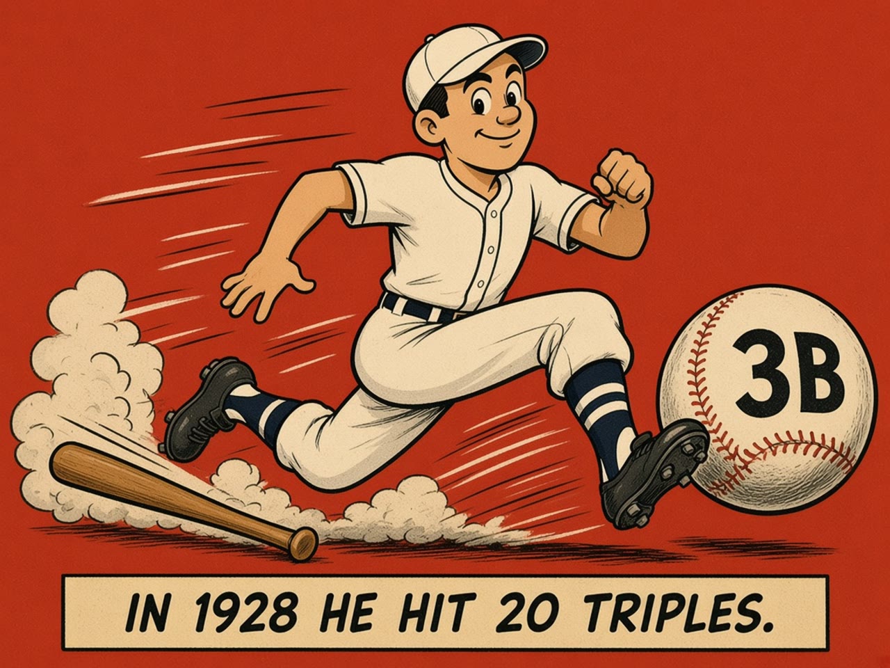 Heinie Manush 1928 — 20 TRIPLES