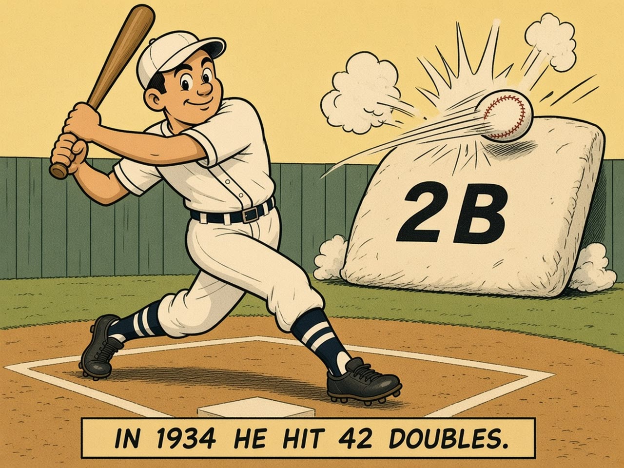 Heinie Manush 1934 — 42 DOUBLES