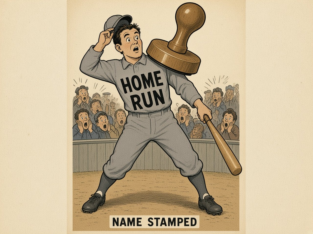 Home Run Baker 1911 — NAME STAMPED