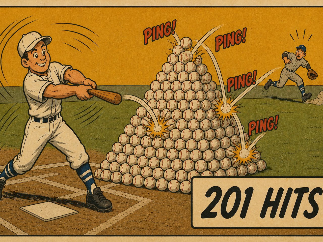 Honus Wagner 1908 — 201 HITS