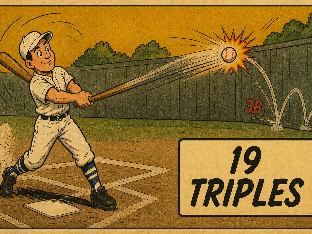 Honus Wagner 1908 — 19 TRIPLES