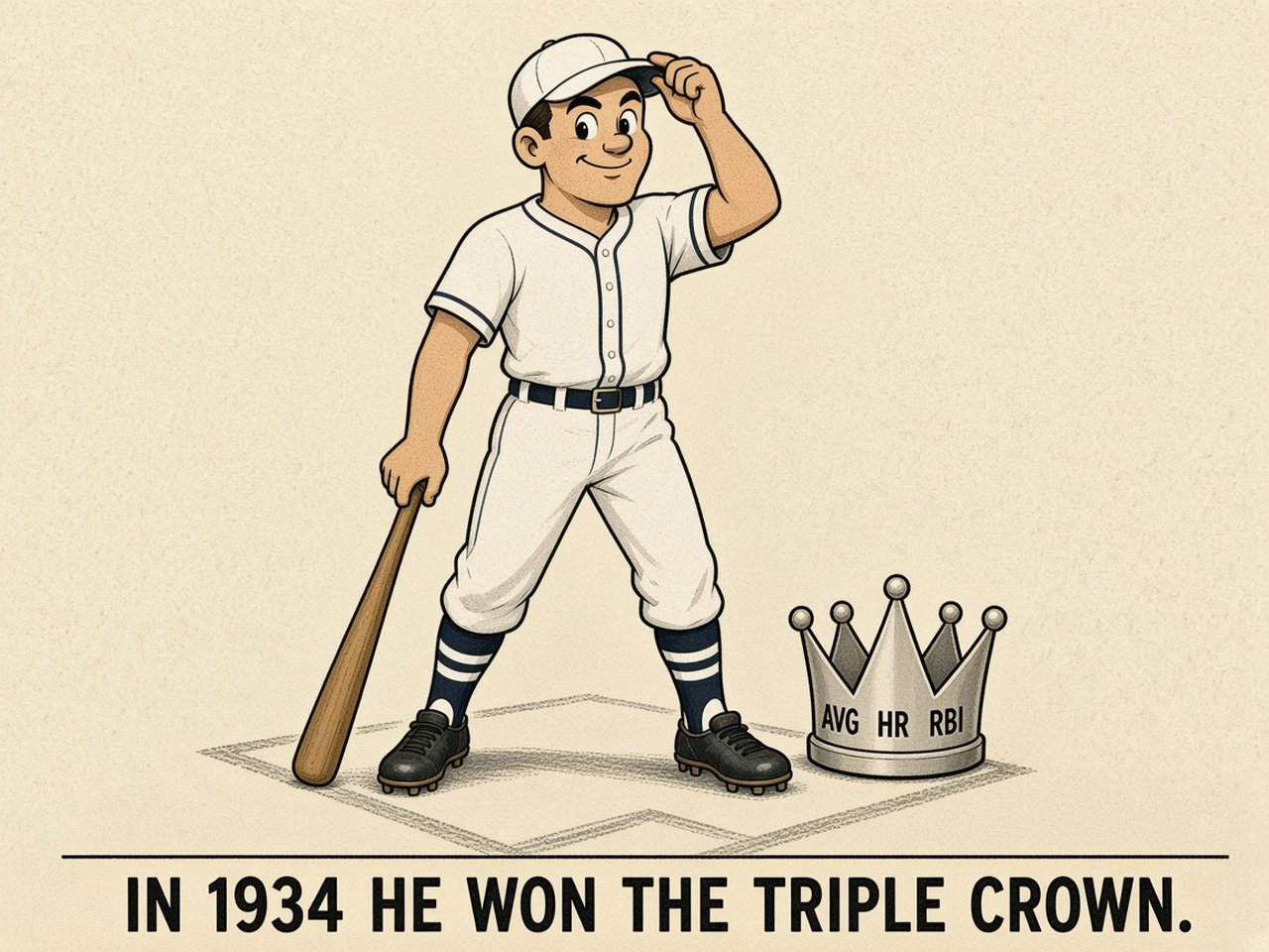 Lou Gehrig 1934 — TRIPLE CROWN