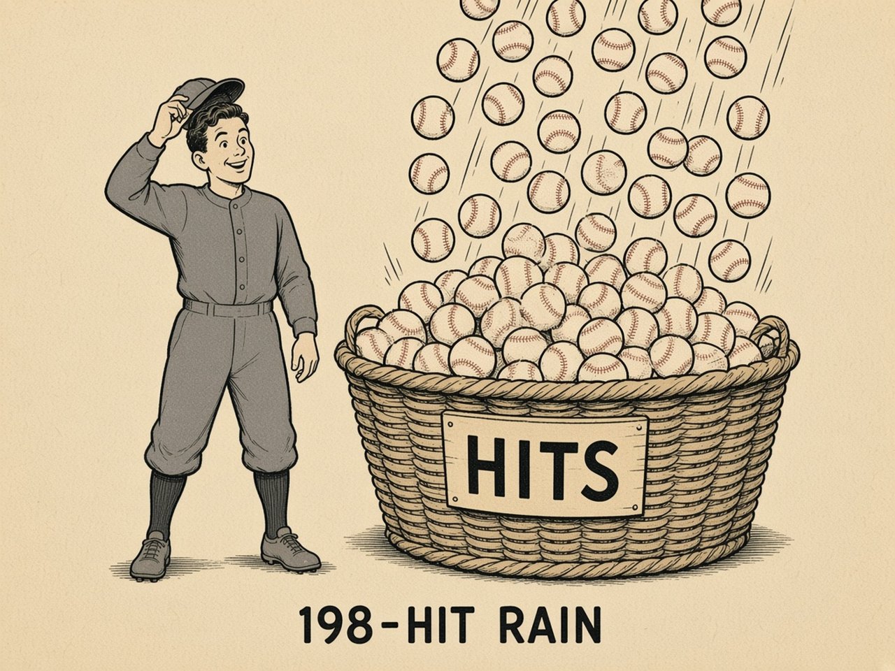 Mike Donlin 1908 — 198-HIT RAIN