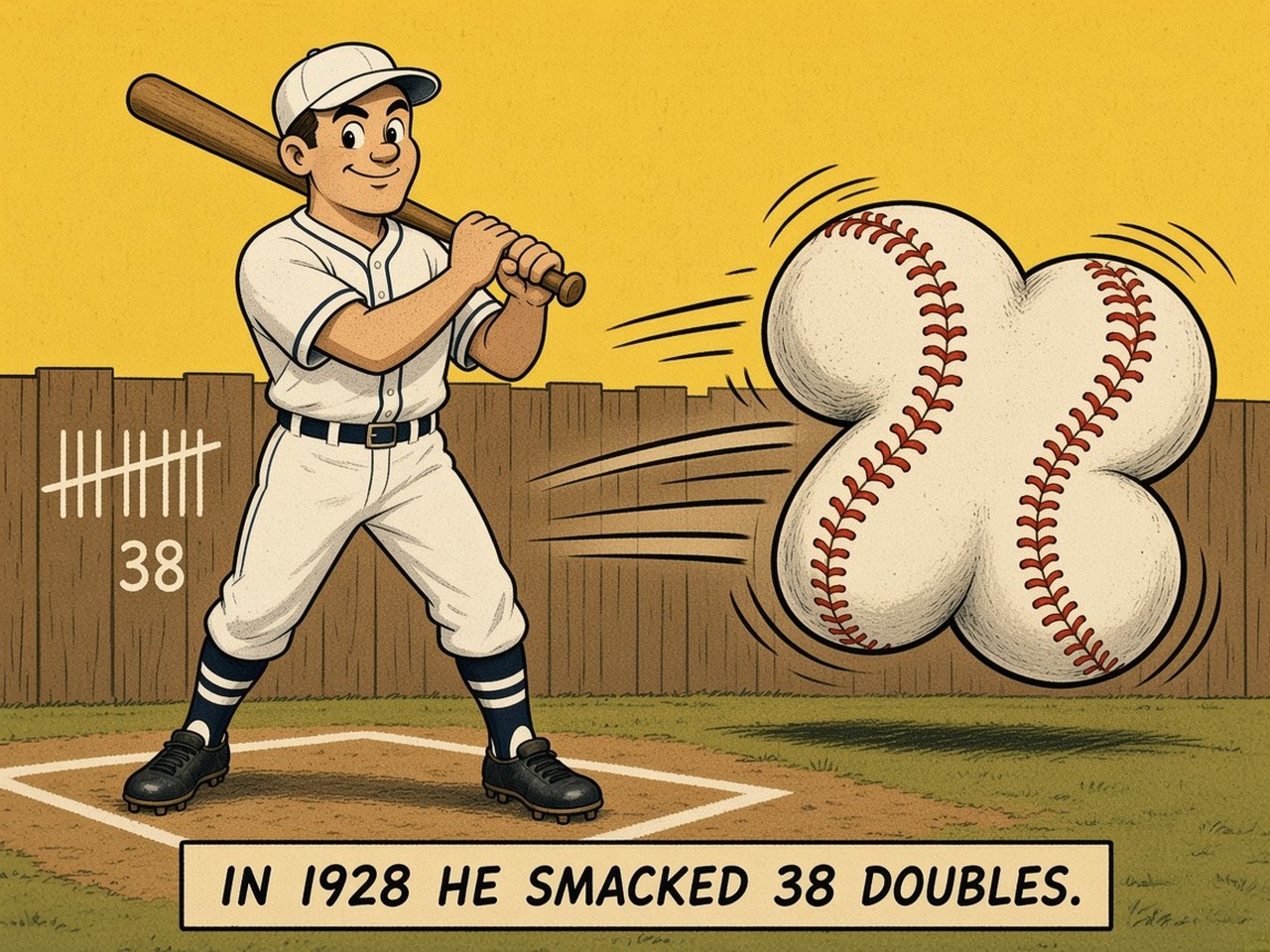 Pie Traynor 1928 — 38 DOUBLES