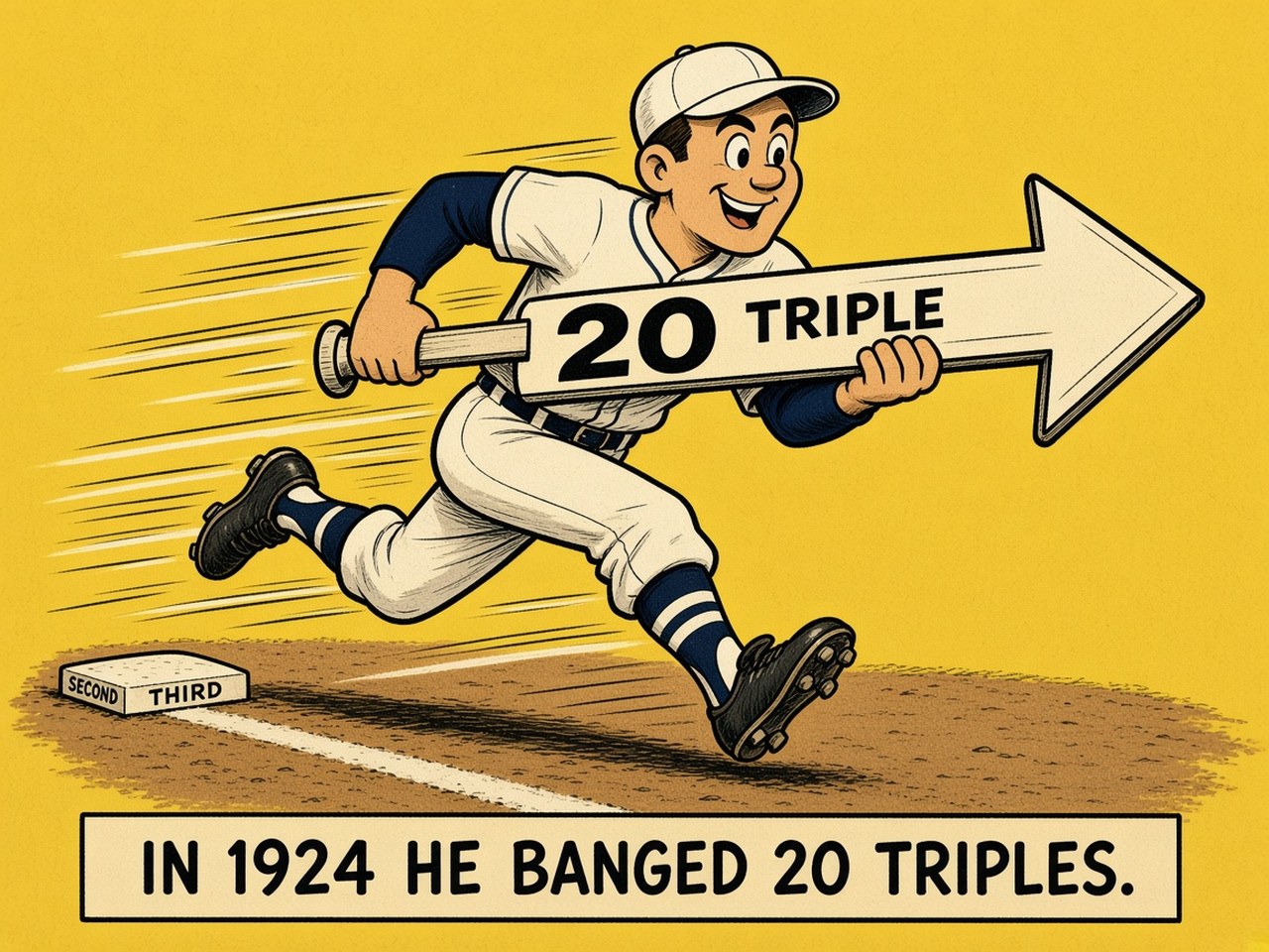 Rabbit Maranville 1924 — 20 TRIPLES