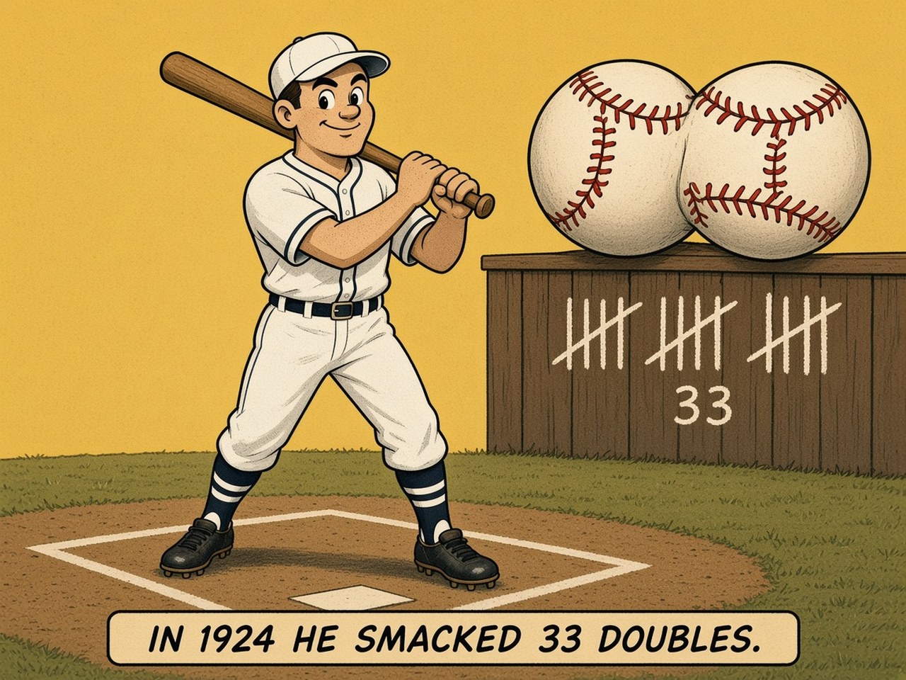 Rabbit Maranville 1924 — 33 DOUBLES
