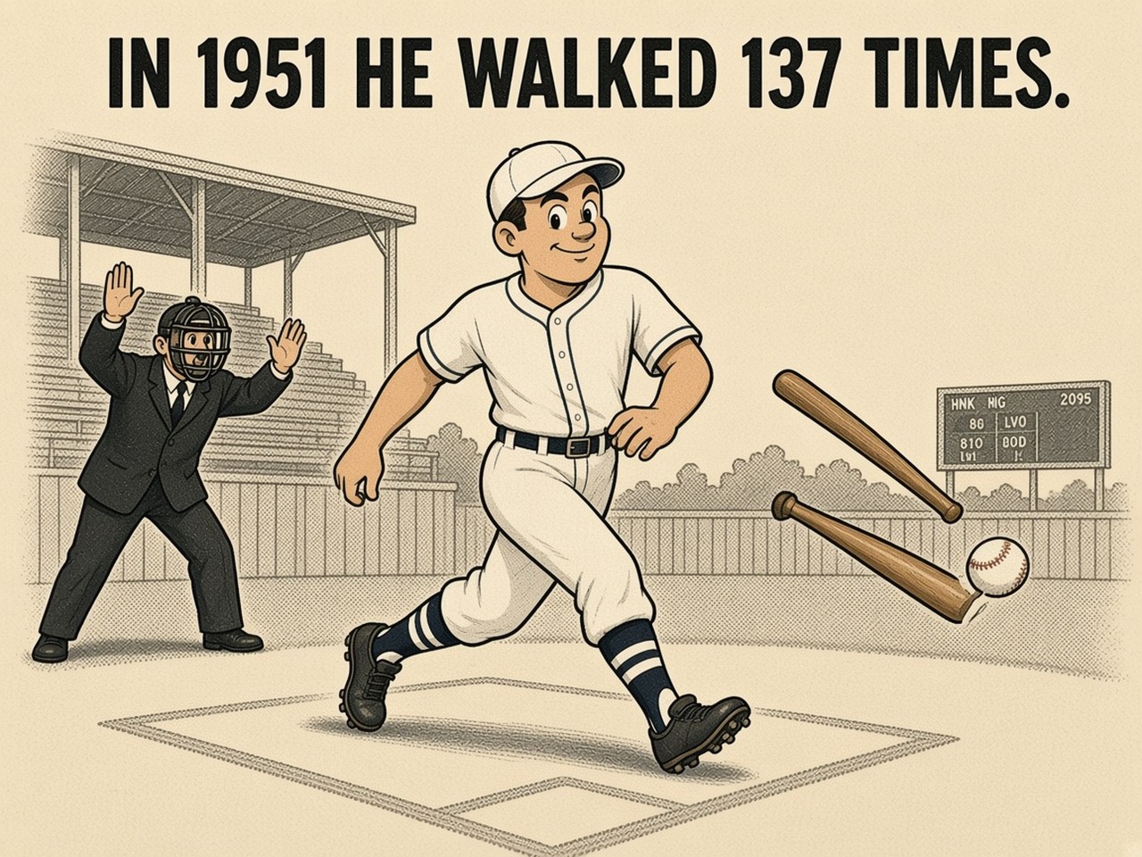 Ralph Kiner 1951 — 137 WALKS