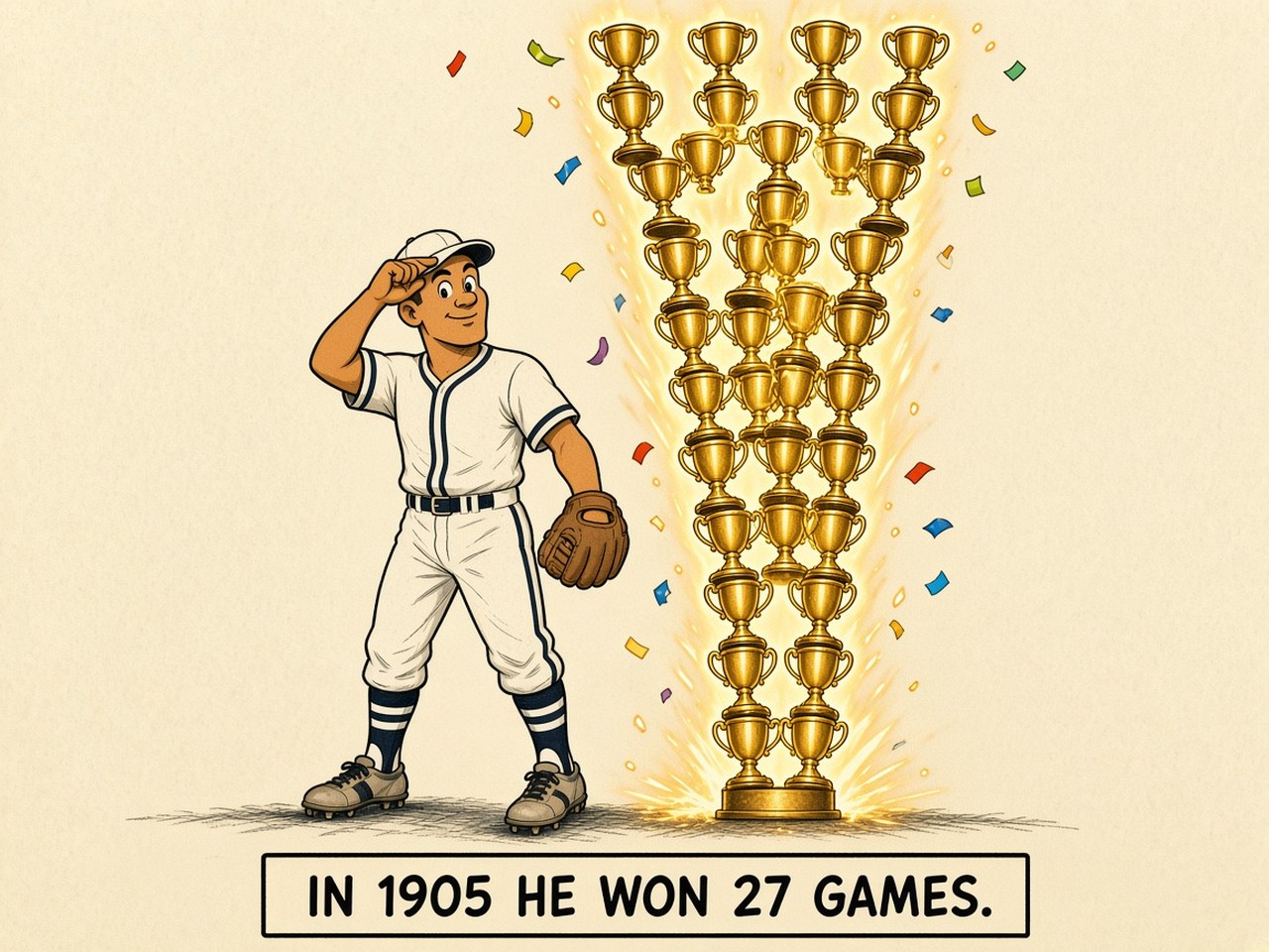 Rube Waddell 1905 — 27 WINS