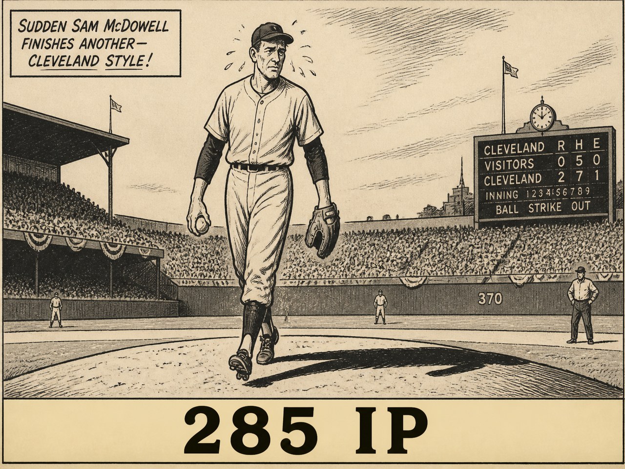 Sam McDowell 1969 — 285 IP