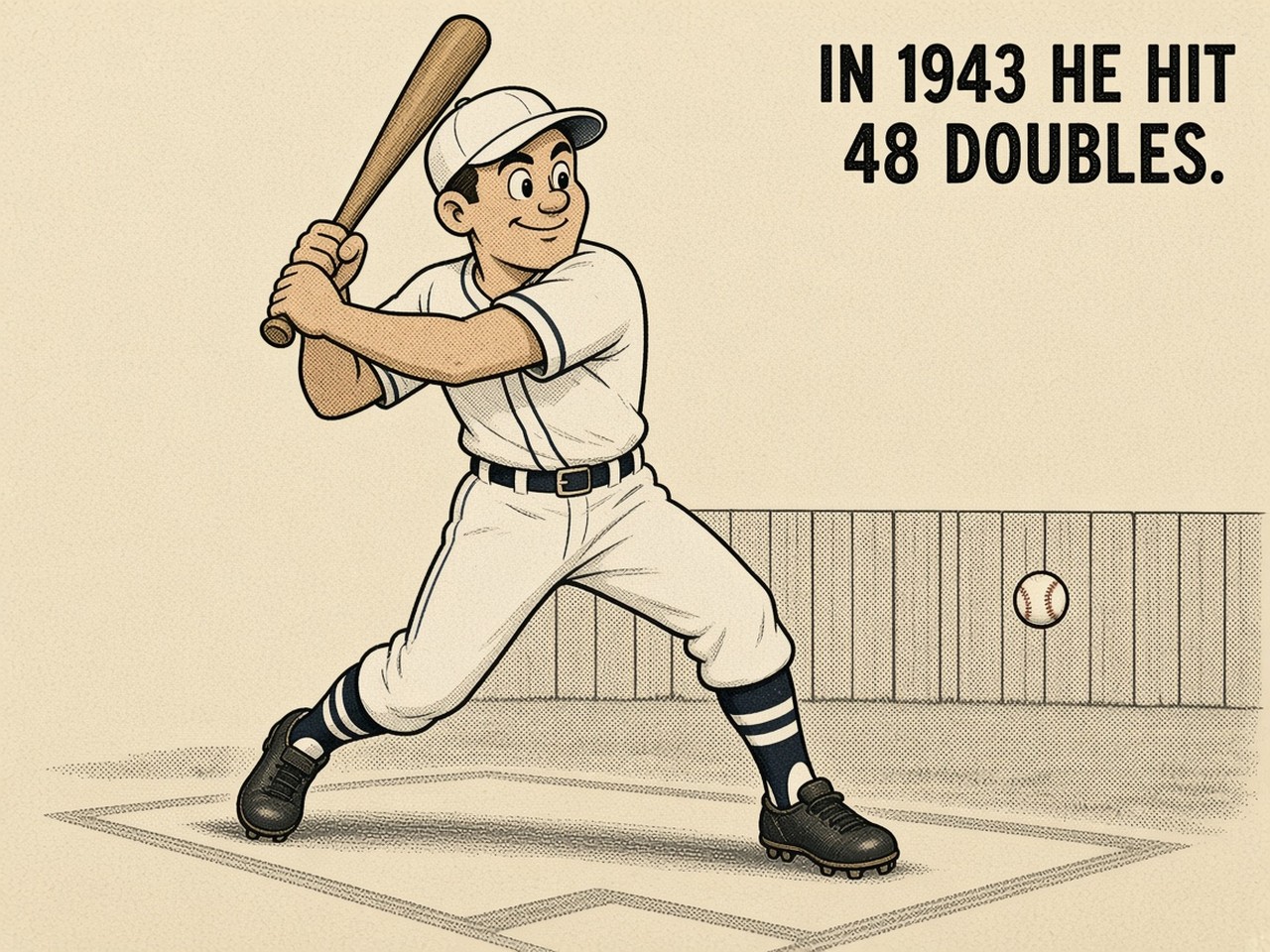 Stan Musial 1943 — 48 DOUBLES