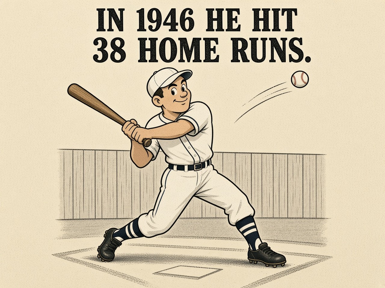 Ted Williams 1946 — 38 HOME RUNS