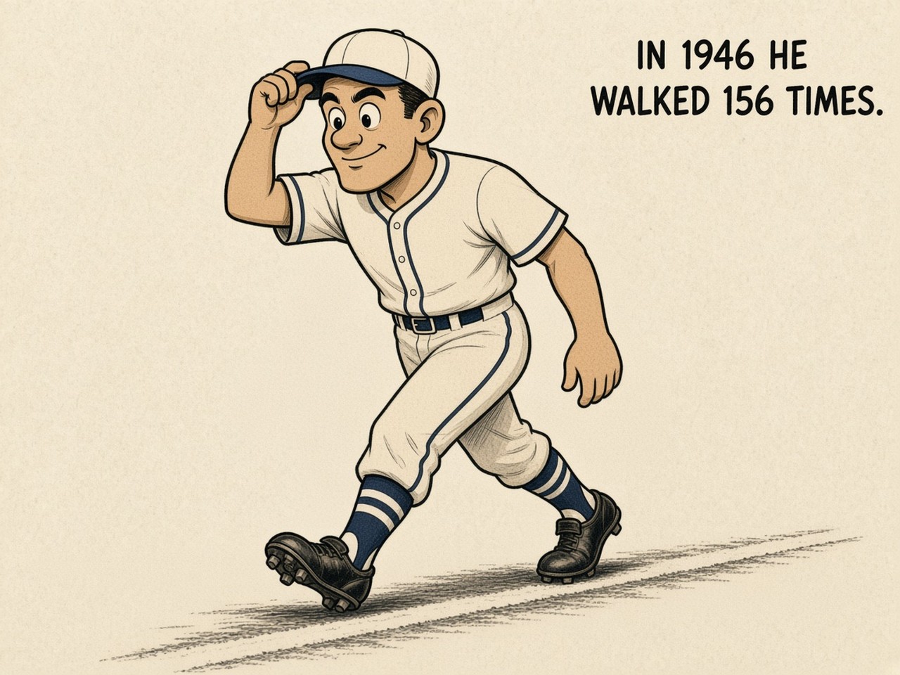 Ted Williams 1946 — 156 WALKS