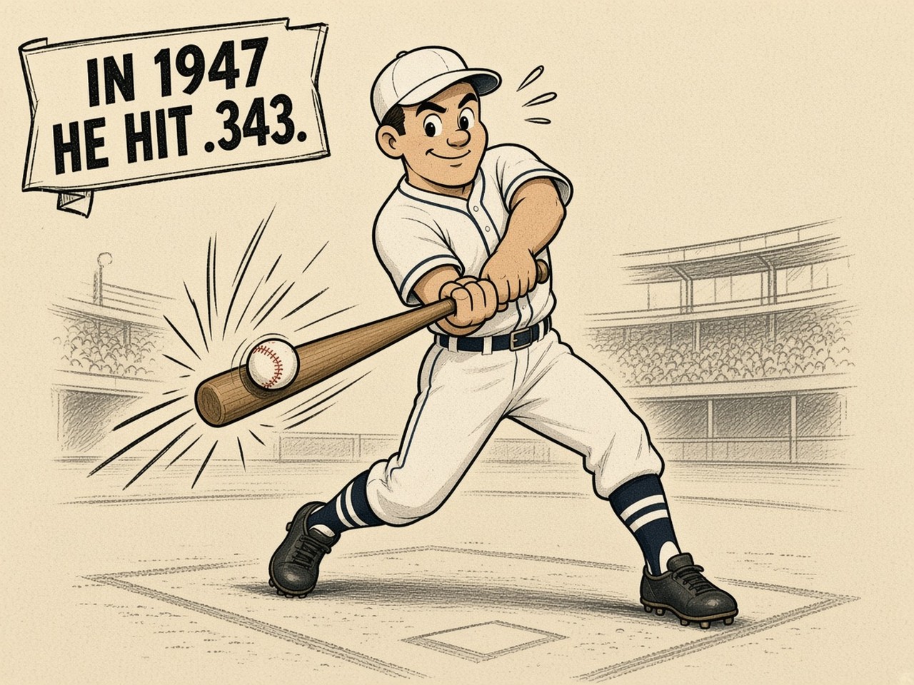 Ted Williams 1947 — .343 AVG