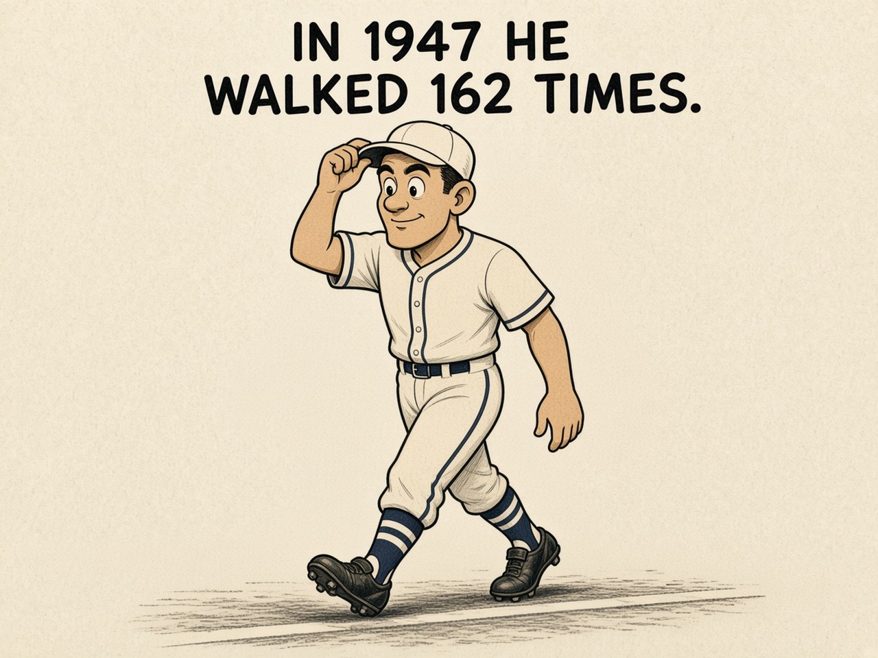 Ted Williams 1947 — 162 WALKS