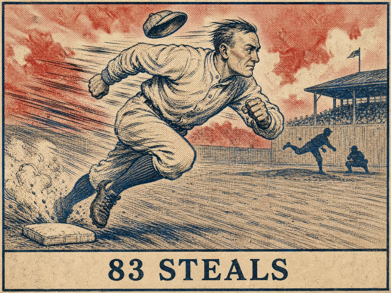 Ty Cobb 1911 — 83 STEALS