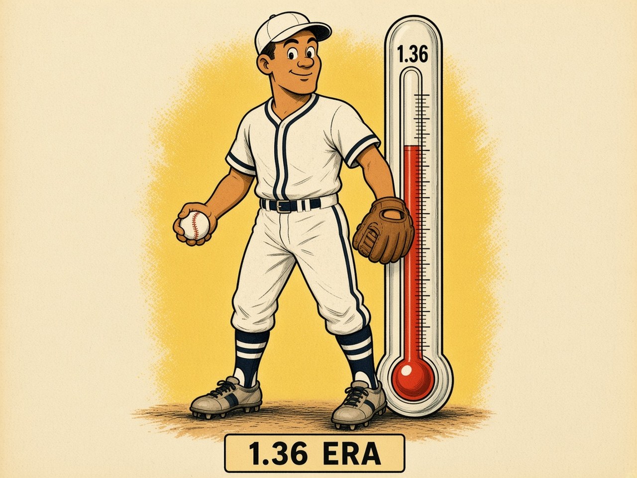 Walter Johnson 1910 — 1.36 ERA